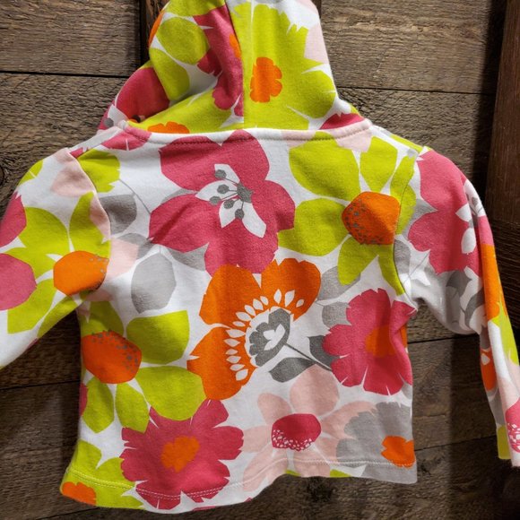Carter’s Baby Girl Floral Zip Jacket 12M Spring Hoodie 100% Cotton - Picture 4 of 5